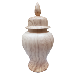 Tibor Tinaja porcelana color Madera 46 x 22 cm - 18 in